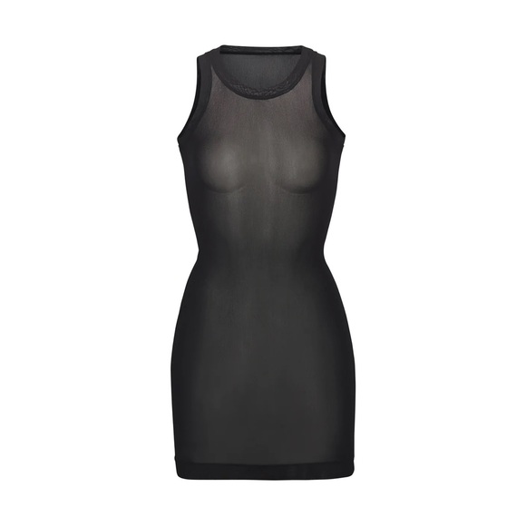 SKIMS Dresses Skims Black Mesh Summer Mini Dress Poshmark